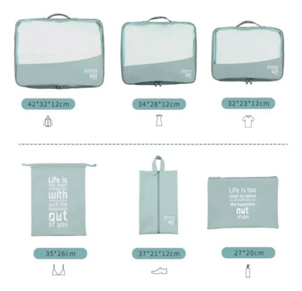 Organizador De Equipaje x6 Bolsas De Lujo cod 6 - Image 13