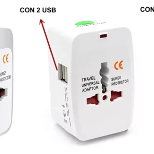 Adaptador Convertidor Enchufe Europeo Universal Viaje 2 Usb cod 14 - Image 3