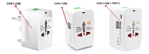Adaptador Convertidor Enchufe Europeo Universal Viaje 2 Usb cod 14 - Image 3
