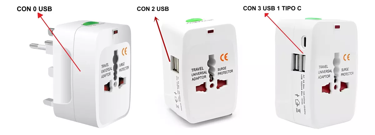 Adaptador Convertidor Enchufe Europeo Universal Viaje 2 Usb cod 14 - Image 3
