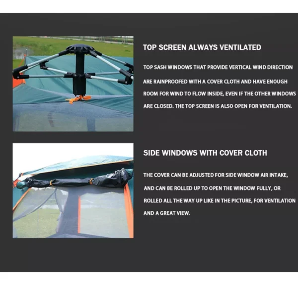 Carpa Camping Armable Impermeable 2-4 Personas Aire Libre cod 26 - Image 3