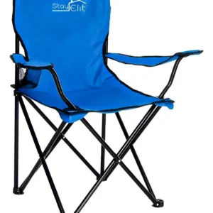 Silla Plegable Con Soporte Para Brazo Camping Exterior Playa Color Azul cod 28 - Image 3