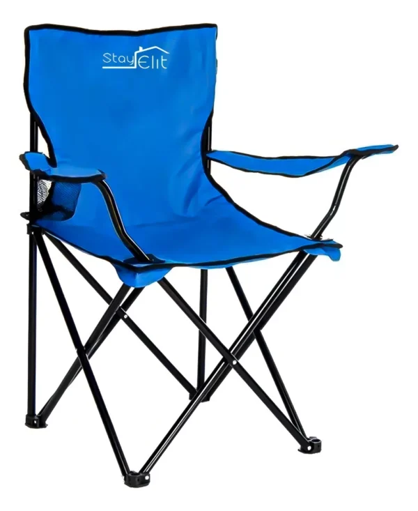 Silla Plegable Con Soporte Para Brazo Camping Exterior Playa Color Azul cod 28 - Image 3