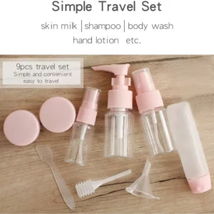 Kit Juego Botellas Plasticas Viaje Vacias Set X9 cod 13 - Image 2