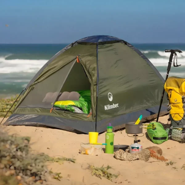 Carpa 4 personas Klimber termosellada con bolso mar del plata color verde cod 12 - Image 3