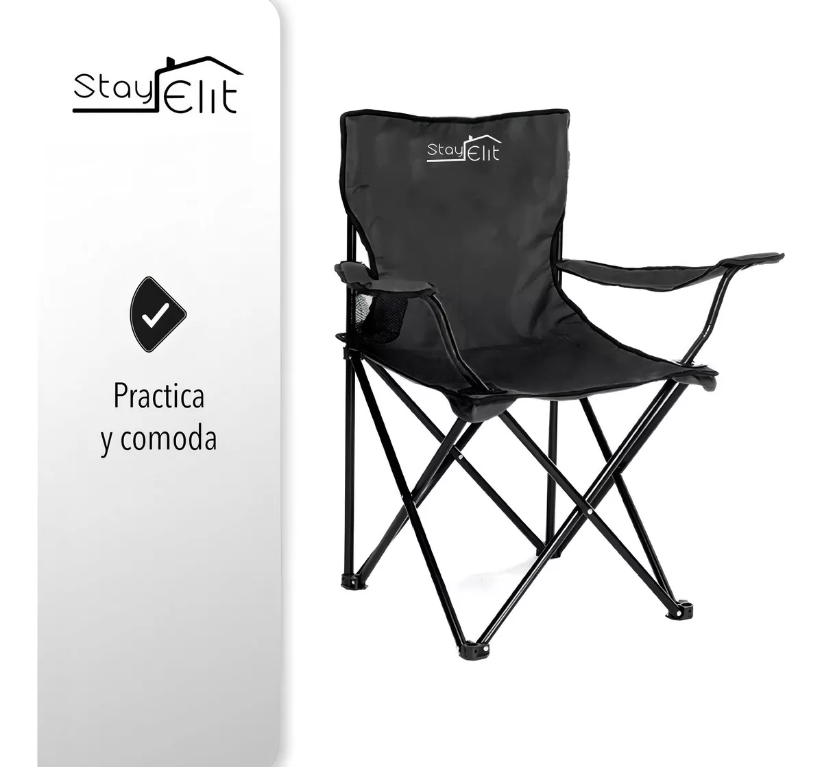Silla Plegable Con Soporte Para Brazo Camping Exterior Playa Color Azul cod 28 - Image 6