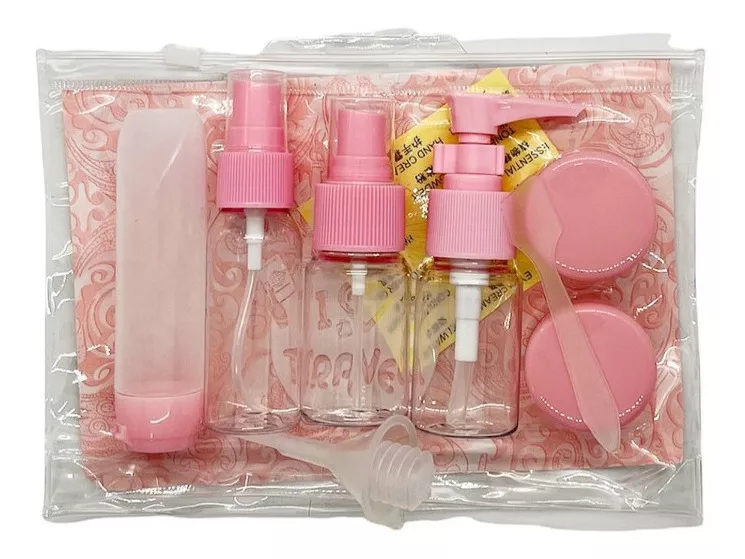Kit Juego Botellas Plasticas Viaje Vacias Set X9 cod 13 - Image 3