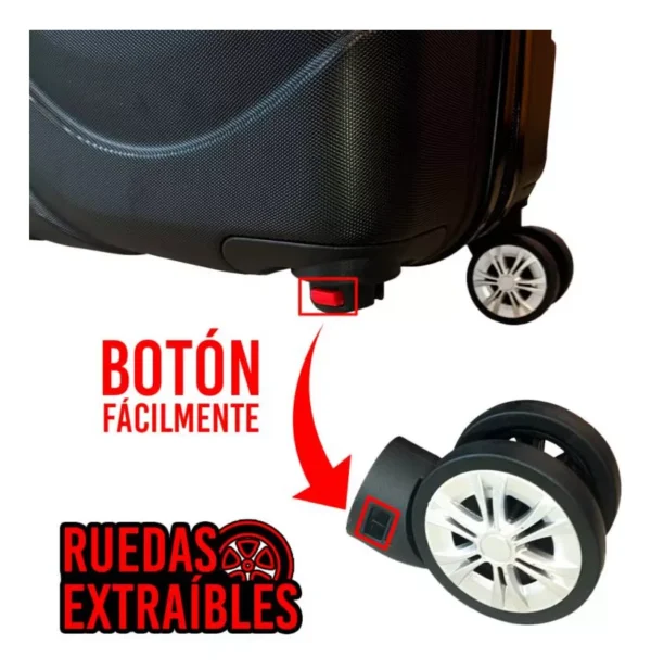 Maleta De Viaje Rigida Cabina Equipaje Mano 10 Kg Pequeña Color Gris claro cod 16 - Image 4