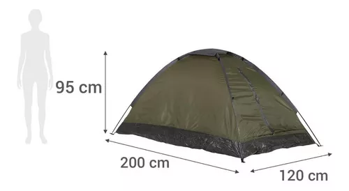 Carpa 4 personas Klimber termosellada con bolso mar del plata color verde cod 12 - Image 4