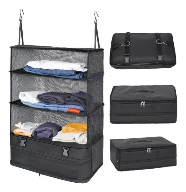 Maleta Colgante Organizador Equipaje Guardar Ropa 3 Niveles cod 11