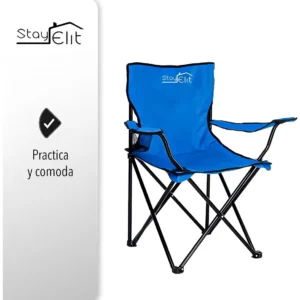 Silla Plegable Con Soporte Para Brazo Camping Exterior Playa Color Azul cod 28 - Image 10