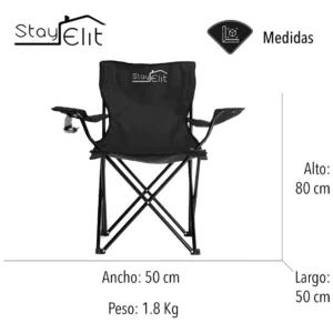 Silla Plegable Con Soporte Para Brazo Camping Exterior Playa Color Azul cod 28 - Image 11