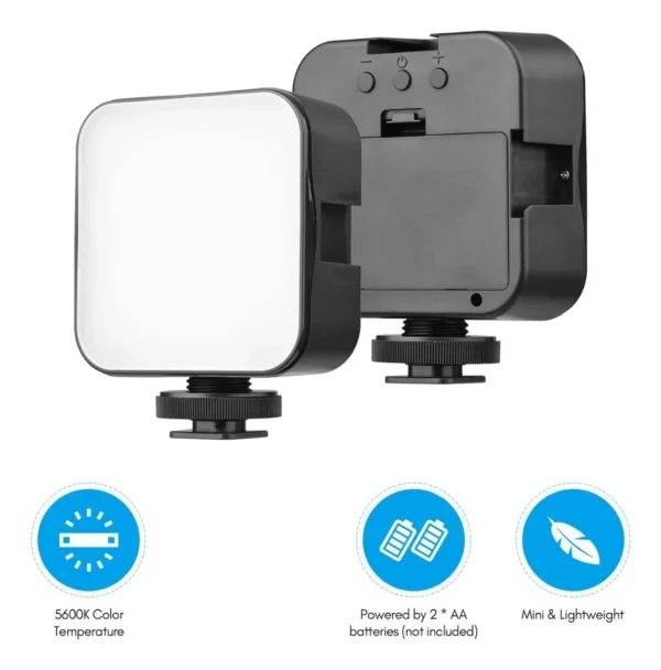 Soporte Estabilizador Para Celular Camara Luz Led Microfono Color Negro - Image 2