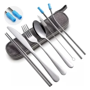 Cubiertos Viaje Utensilios Estuche - Image 1