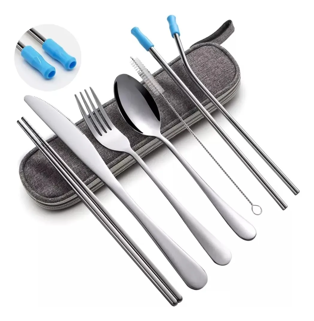 Cubiertos Viaje Utensilios Estuche - Image 1