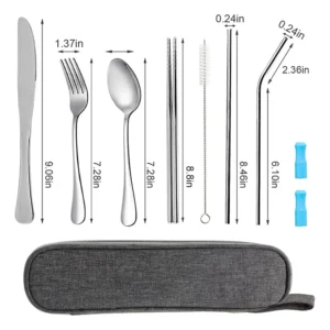Cubiertos Viaje Utensilios Estuche - Image 5