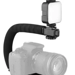 Soporte Estabilizador Para Celular Camara Luz Led Microfono Color Negro - Image 6