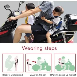 Cinturón De Seguridad Para Niños Con Arnés Para Moto - Image 7