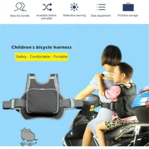 Cinturón De Seguridad Para Niños Con Arnés Para Moto - Image 9