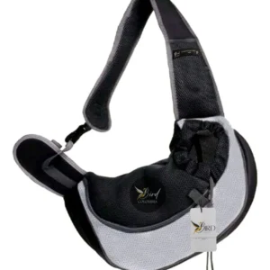 Maleta Cargador Bird Para Mascotas Perro O Gato Color Gris